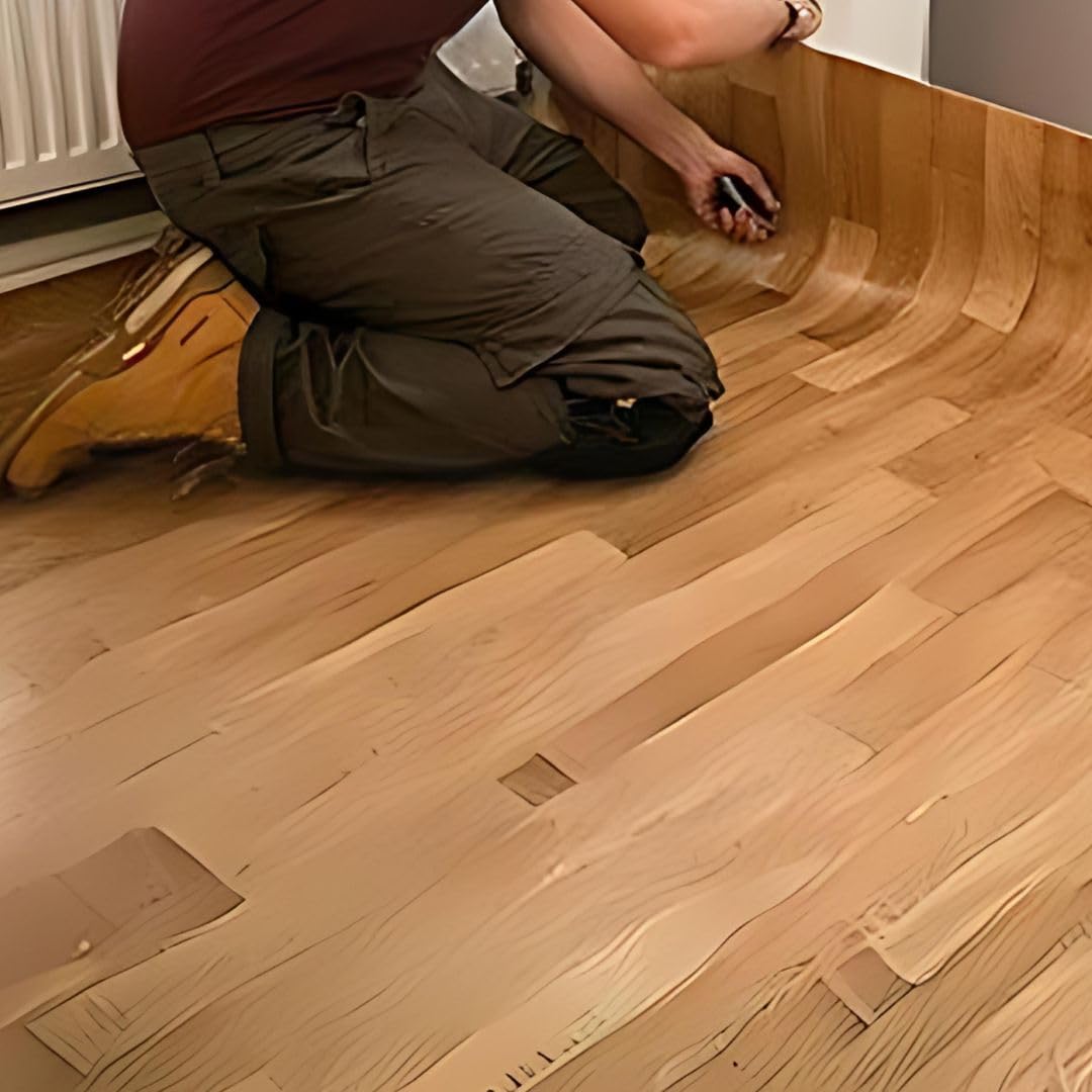 Suelo de Vinilo Para Instalar en Rollo | Suelo PVC Decorativo Hogar, Cocina, Baño, Salón | Suelo Efecto Madera | Suelo PVC Madera Oscura Veteada (140_x_600_CM)