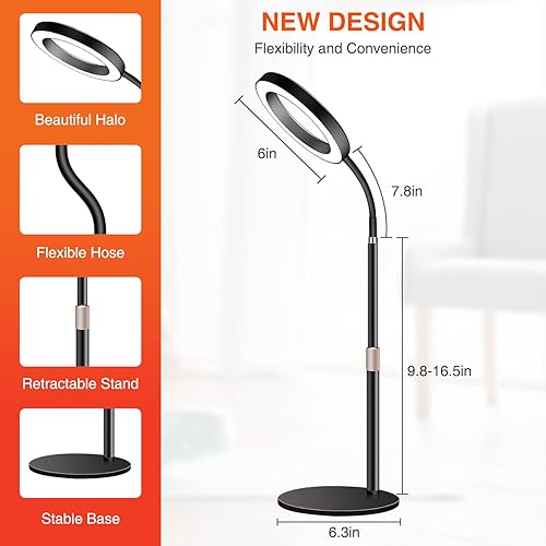 Miniatura 5 de Terapia de luz roja para uso corporal y facial, lámpara completa de terapia de luz roja de 660 nm con base, dispositivo de terapia de luz roja Halo