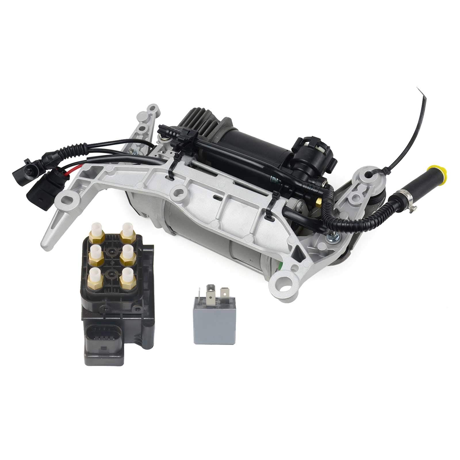 Compresor de suspensión neumática + va-lve compatible con Touareg Cayenne 2002-2010 7L0698007 95535890100