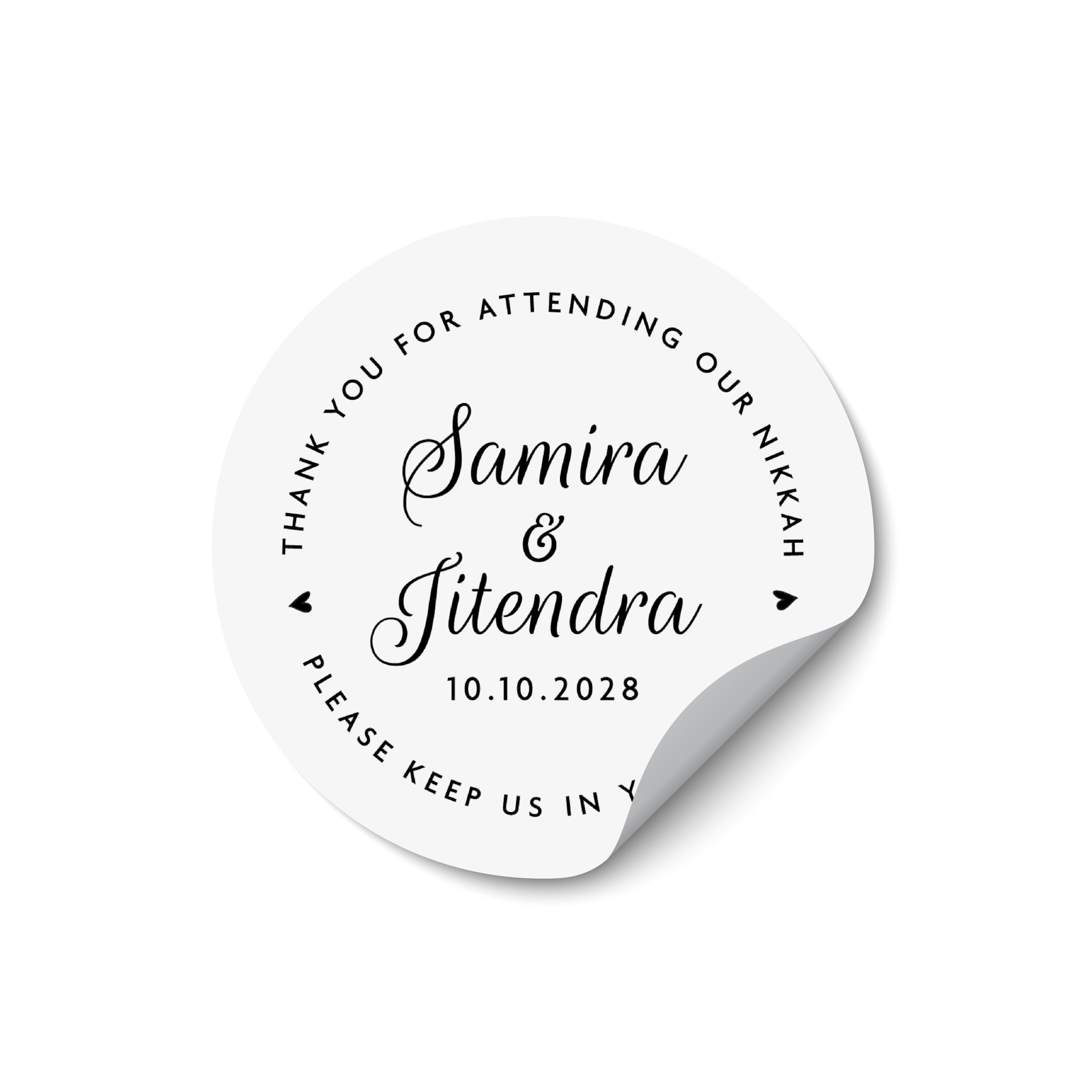 Personalised Mehndi Party Favour Stickers, Custom Wedding Ceremony Labels, Indian Wedding Favour Stickers - ZZ18