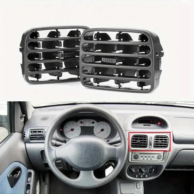 Rejilla de ventilación de salpicadero Renault Clio MK2 1998-2006 aire acondicionado 2