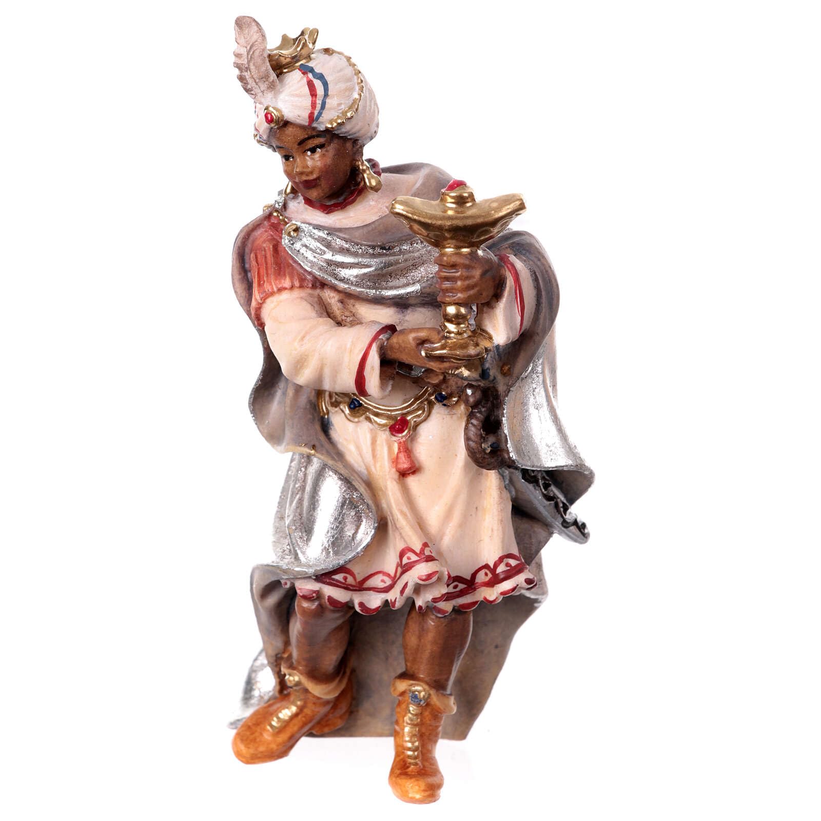 Holyart King Magi Nativity Scene Mahlknecht Painted Wood 12 cm Val Gardena