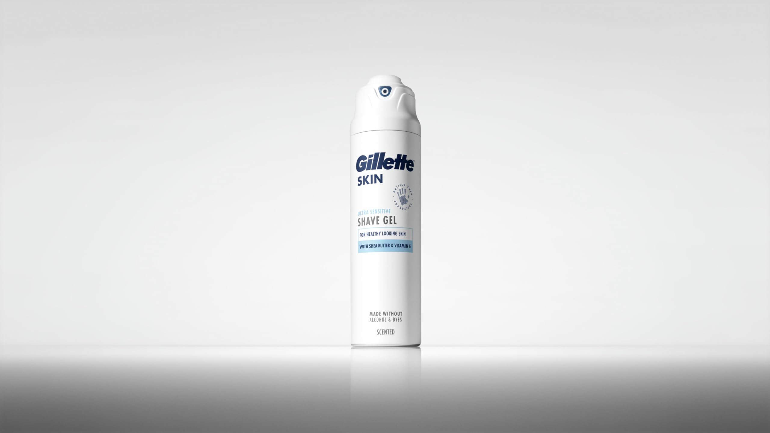 Gillette Skin Ultra Sensitive Gel de Afeitar Hombre para Pieles Sensibles, Pack 6x200 ml - Protege, Alivia Y Refresca El Rostro Durante El Afeitado, con Aroma de Manteca de Karité