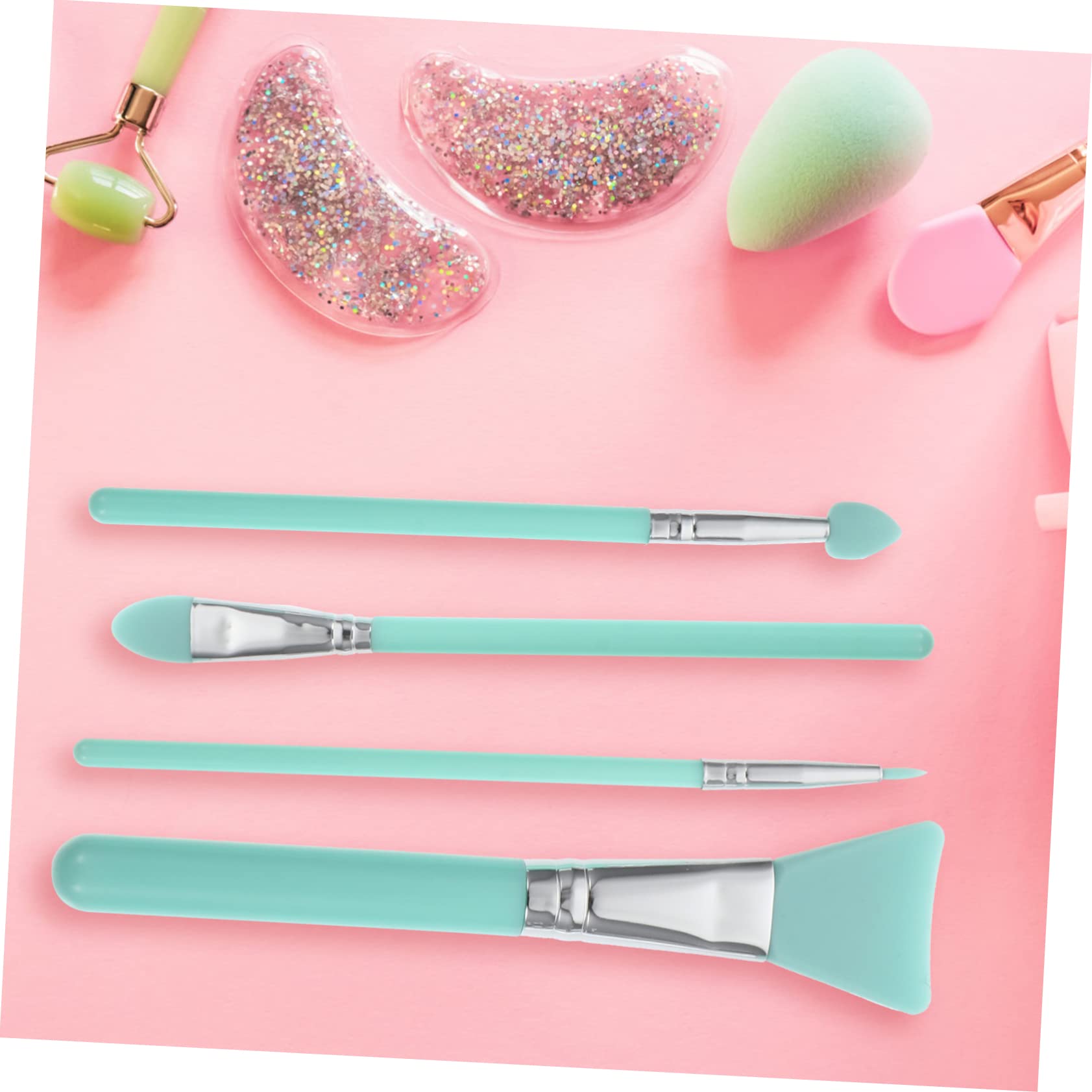 Beavorty Set Di 3 Pennelli Cosmetici Da Donna 2 in 1 in Silicone Per Maschera Viso Trucco Non Pulisci 7 Pezzi*3