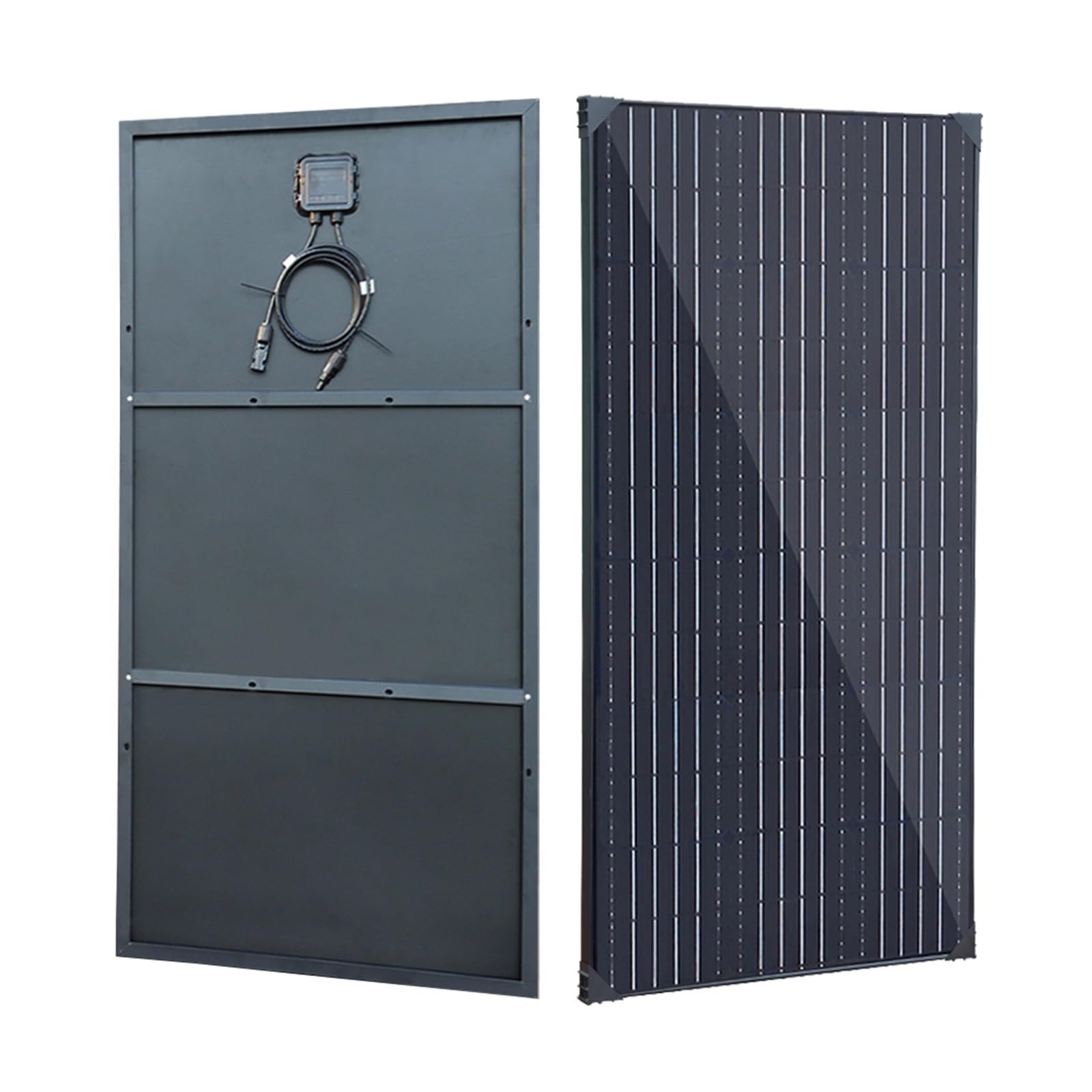 Cargador Panel Solar Panel Solar de 12v, marco de aluminio, 450w, 300w, 150w, Kit de cargador de batería, Panel fotovoltaico for el hogar, coche, barco, viaje, Camping, energía(300w frame black)
