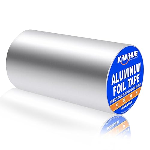 Miniatura 8 de KIWIHUB cinta de aluminio de 0.165in (2 pulgadas-82 pies), color plateado, buena para HVAC, sellado y parches de conductos de aire frío y caliente,