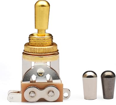 MAXCHEER Metal 3 Way Guitar Pickup Switch Selector Pickup Toggle Switch Parts for Les Paul Gutiar Accessories Gold