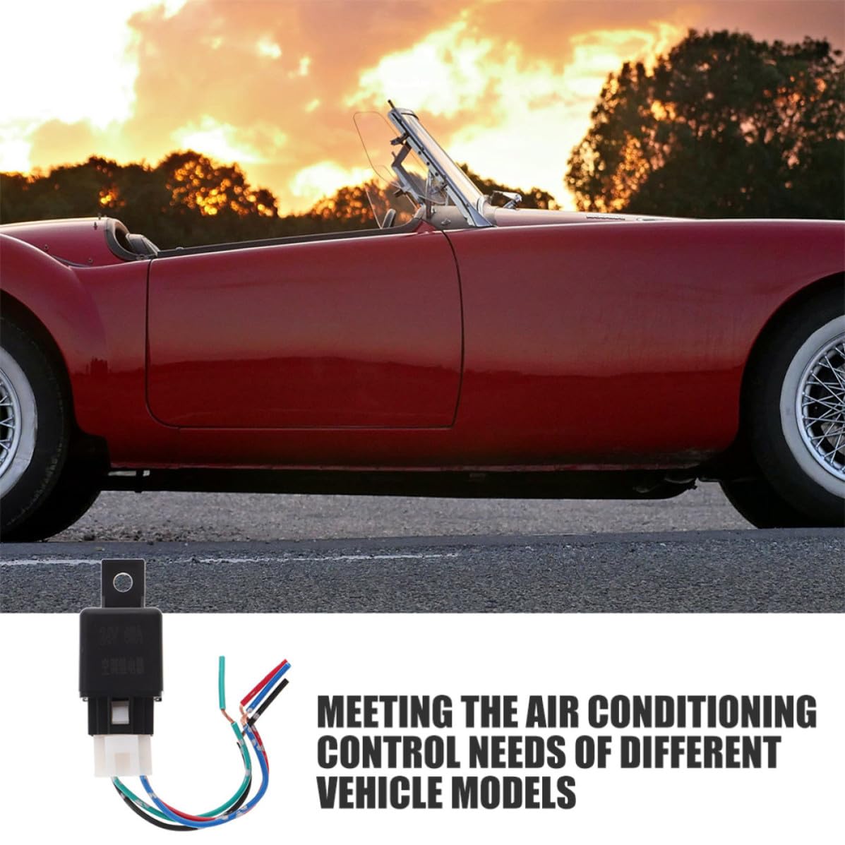 Kisangel Heavy Duty Stable Current Transmission 2pcs 4-pin Automotive Relay Switch for Suitable for Random Color Car Air Conditioning System Vehicle Air Conditioning Accessories