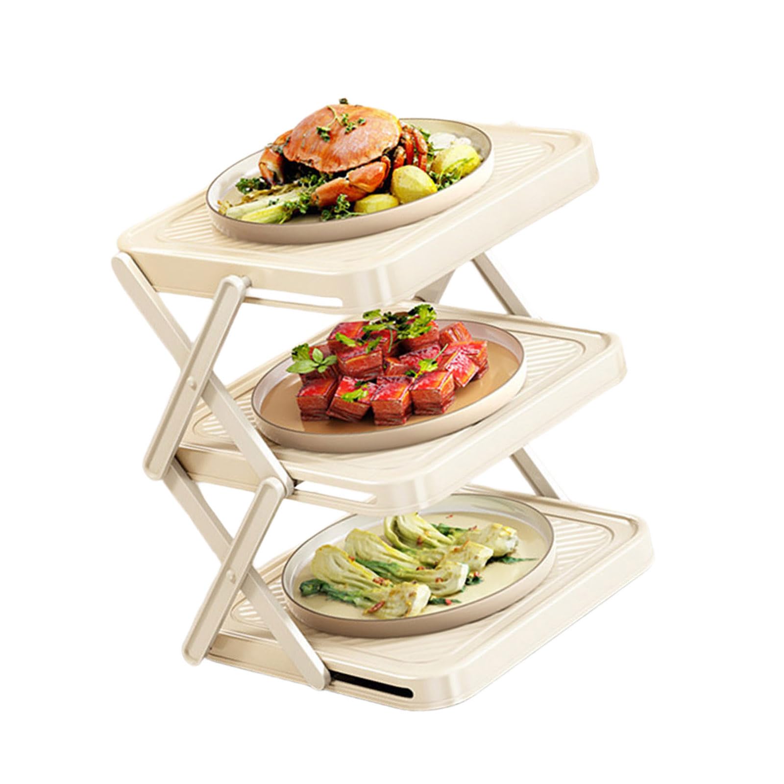 Kaeltsyn Sturdy Countertop Organizers ABS Materials for Condiments Spices and Utensils Neat Arrangement Componentized Kitchen Planner