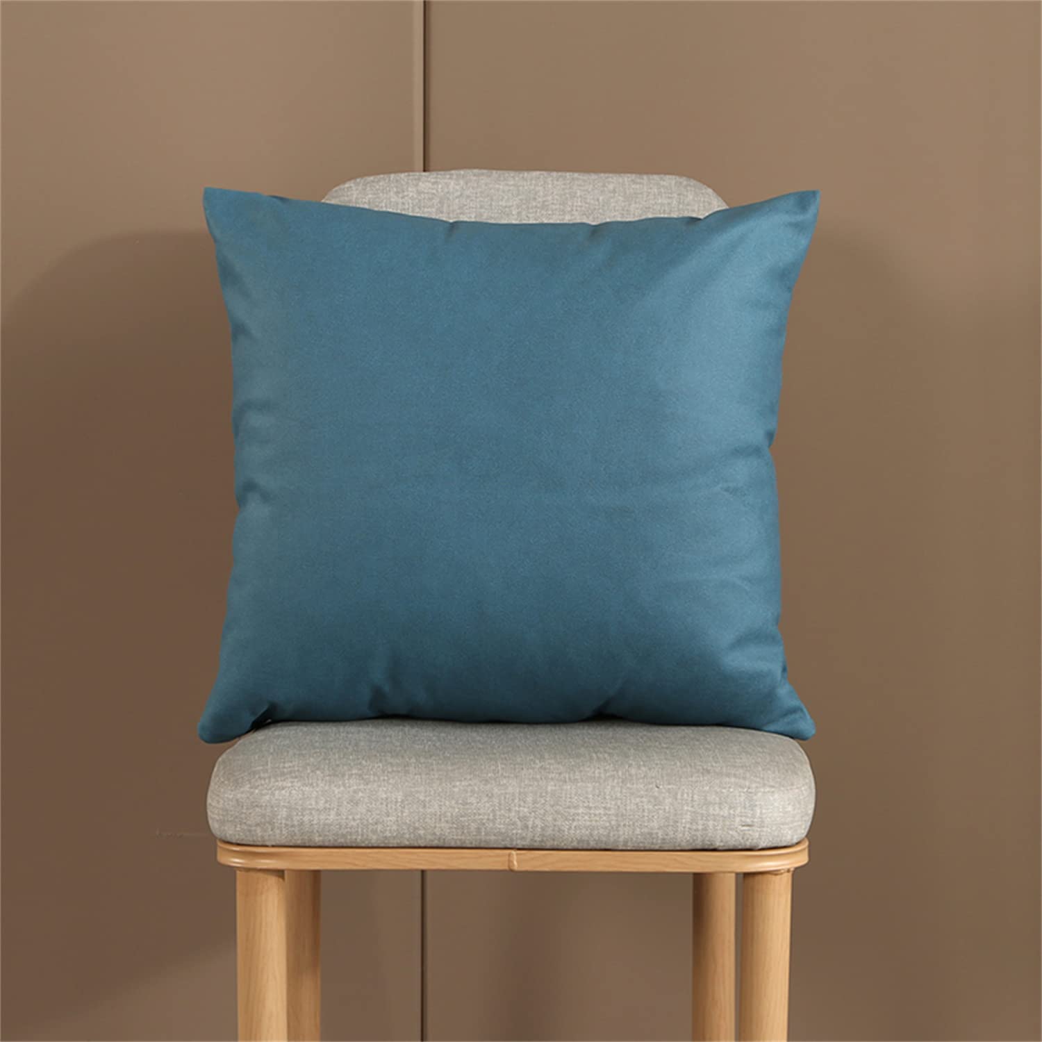 Federe Cuscini Tessuto Tecnico Copricuscini Quadrate Federe Cuscini, per Arredo Moderno Letto e Sedia (Blu Navy,50 * 50cm(Set di 8))
