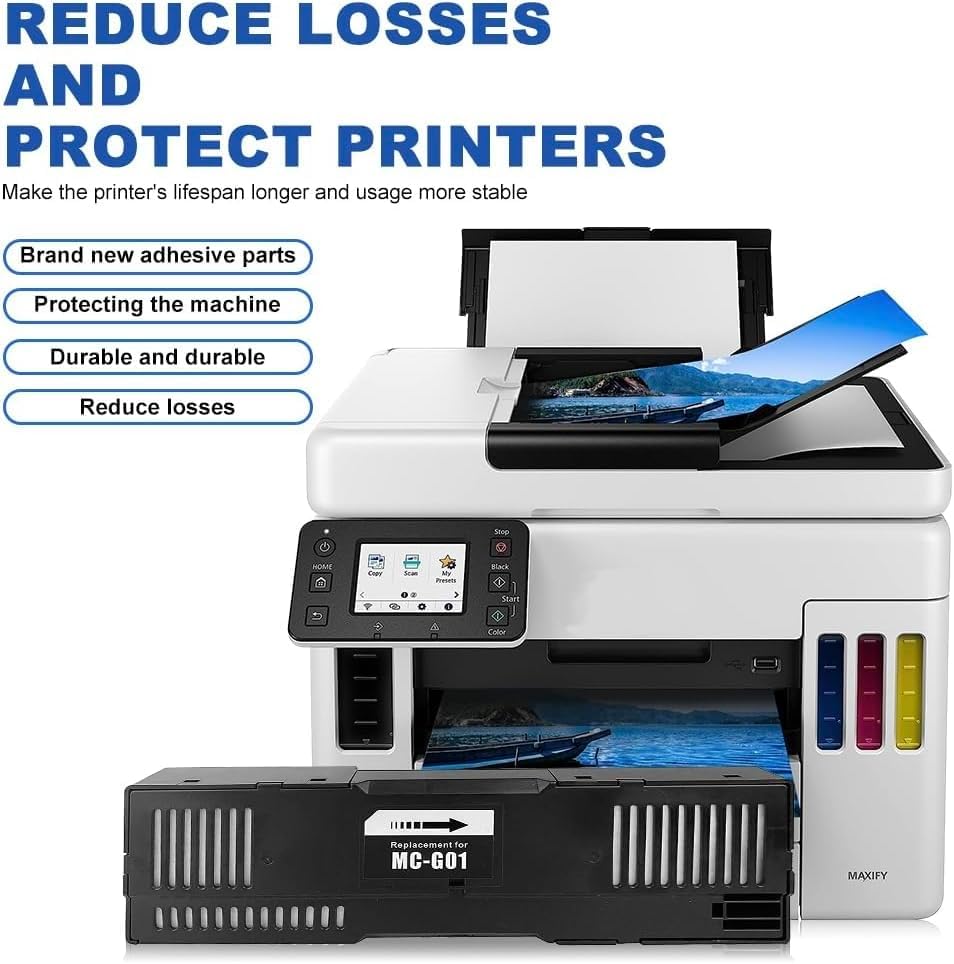 Miniatura 3 de Cartucho de mantenimiento MC-G01 Depósito de tinta residual compatible con impresoras Canon MAXIFY GX7021 GX6021 GX7020 GX6020 GX6010 GX7010