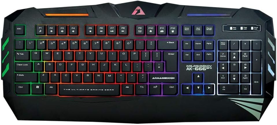 Armaggeddon Kalashnikov Ak - 666 SFX Keyboard (Black)