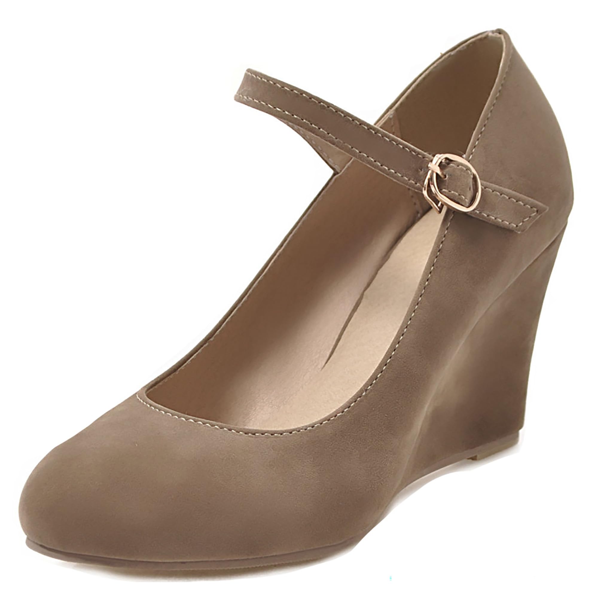 Bviennic Zapatos Mujer Cuña Tacon Alto Talla 33-43