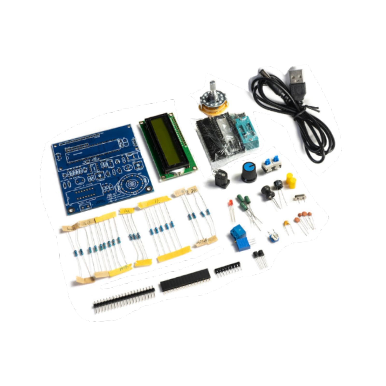 YsXoWiui Capacitance and Inductance Meter Electronic DIY Kit Multiuse Soldering Practice Testing Kit for Classroom Home, Type A