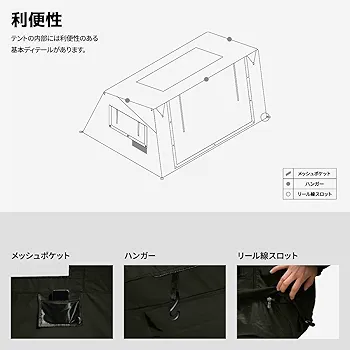 Amazon.co.jp: CAMVIL（ケムビル）BOX AIR TENT ボックスエアーテント