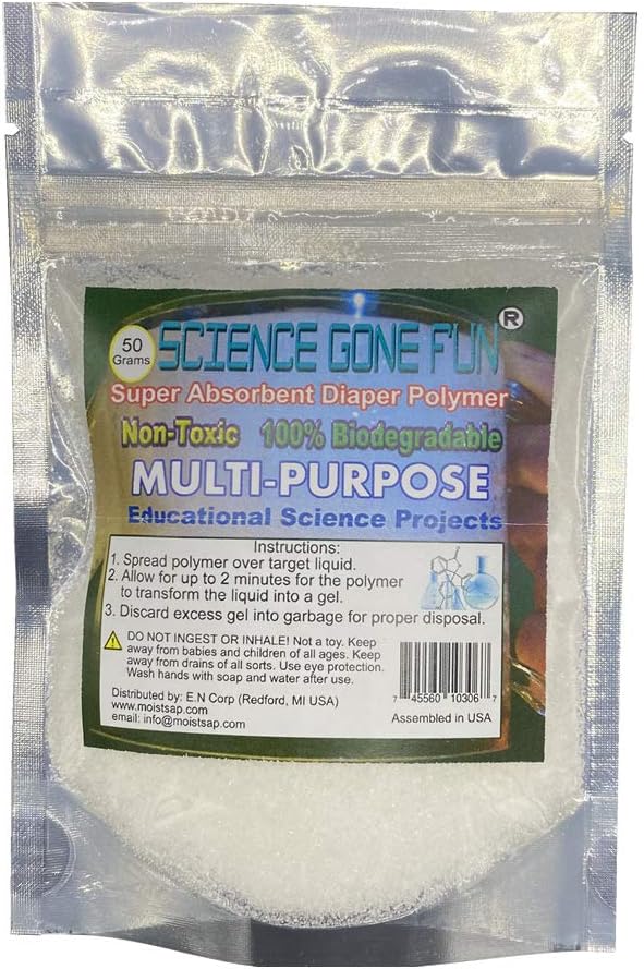 50 Grams Sodium Polyacrylate Superabsorbent Diaper Polymer