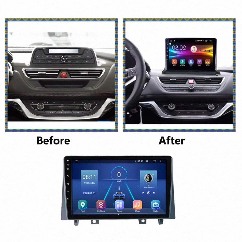 Radio Samochodowe dla Jeep Compass 2 MP 2016-2019 Ekran Dotykowy Z Bluetooth, Mirror Link, Sterowaniem Głosowym, Nawigacją Gps, Fm, Aux I Wi-Fi, 4 Rdzeń 1G+16G