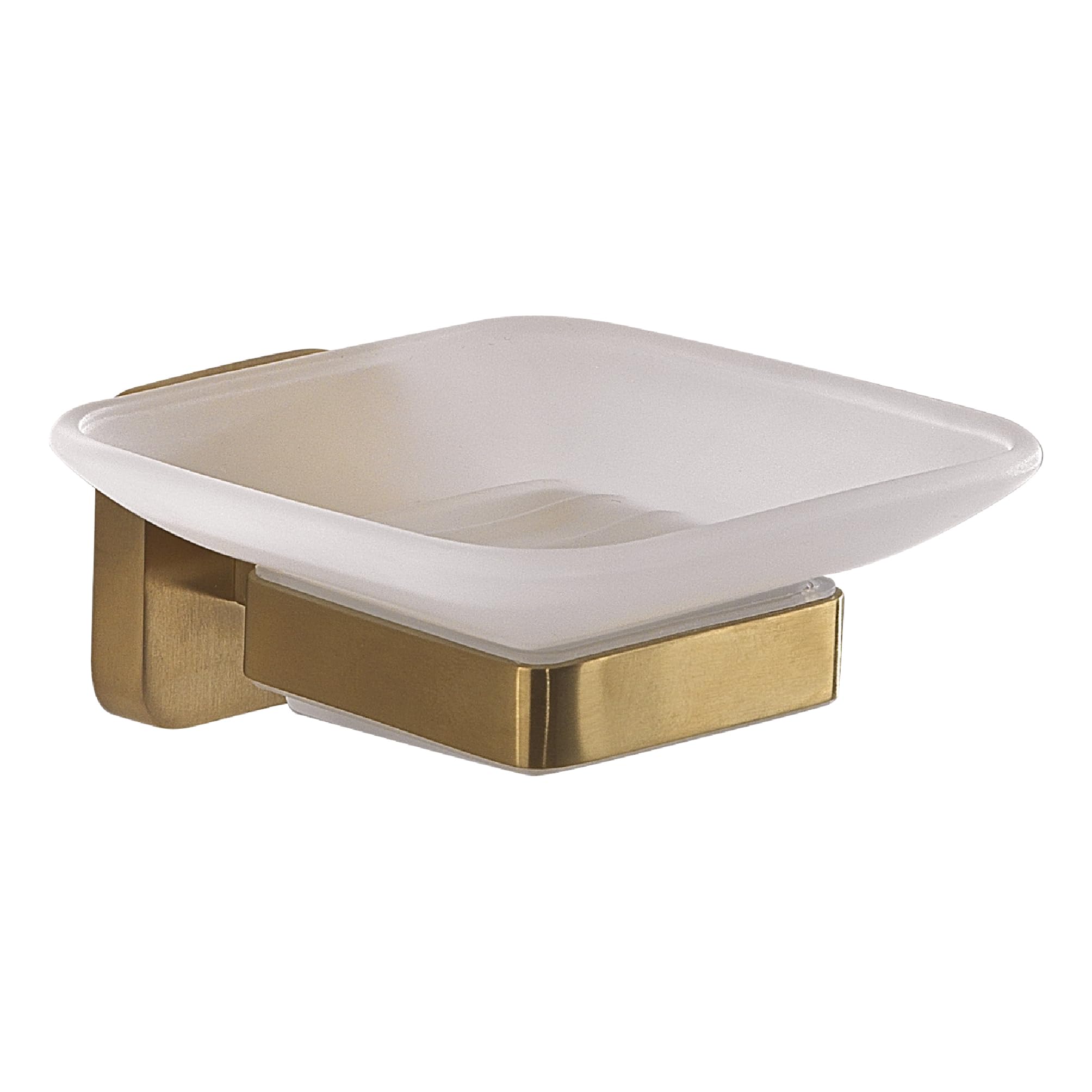 Gedy Tonga SOAP Box, Stainless Steel Glass chromall, Matte Gold