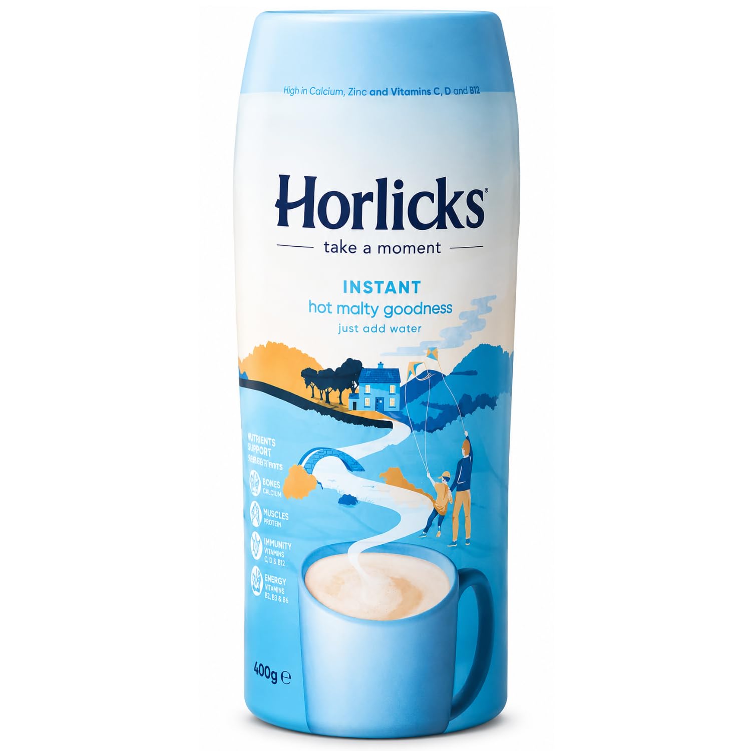 HORLICKS - Instant Hot Malty Goodness Drink Mix (400g) | Nutritious Malt Beverage with Calcium | Just Add Water Instant Health Drink for Daily Energy & Wellness Support – (Imported-UK)-image-37