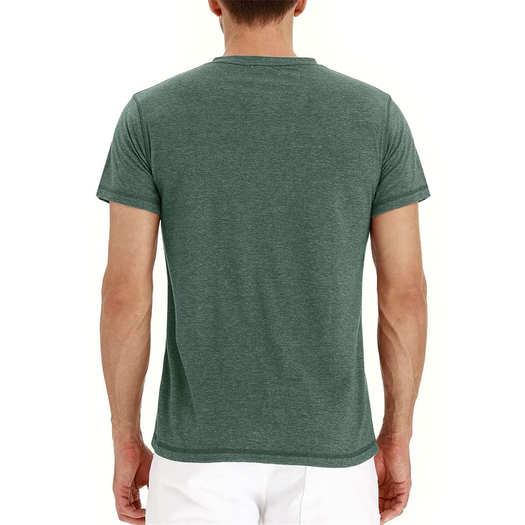 Vogrtcc Maglietta da uomo T-shirt girocollo a maniche corte Top maschili, Nero , S