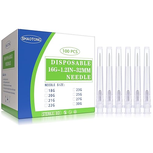 Accesorios dispensadores Luer Lock de calibre 16 de 1.2 pulgadas, empaquetados individualmente, paquete de 100 unidades
