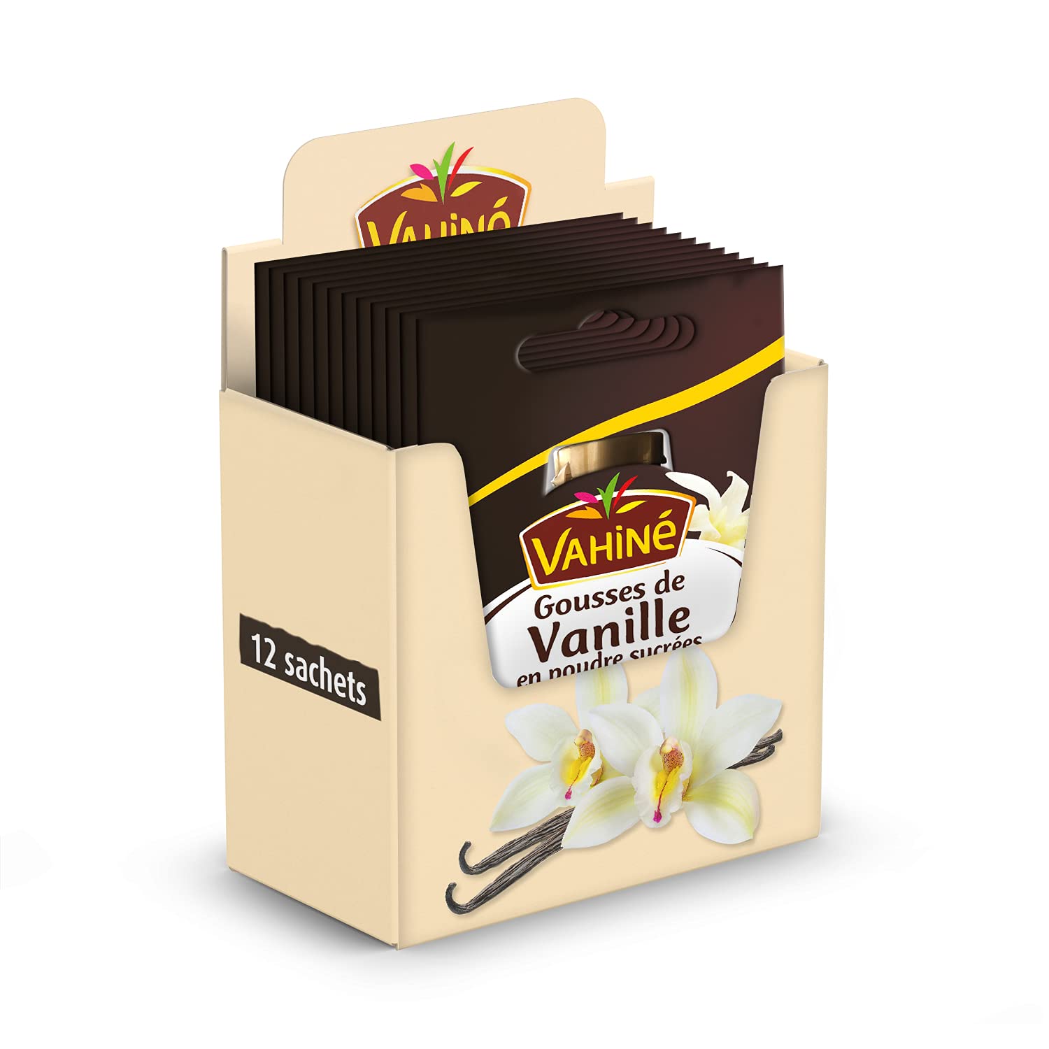 VAHINE - Vanille poudre sucrée 7 g - Lot de 12