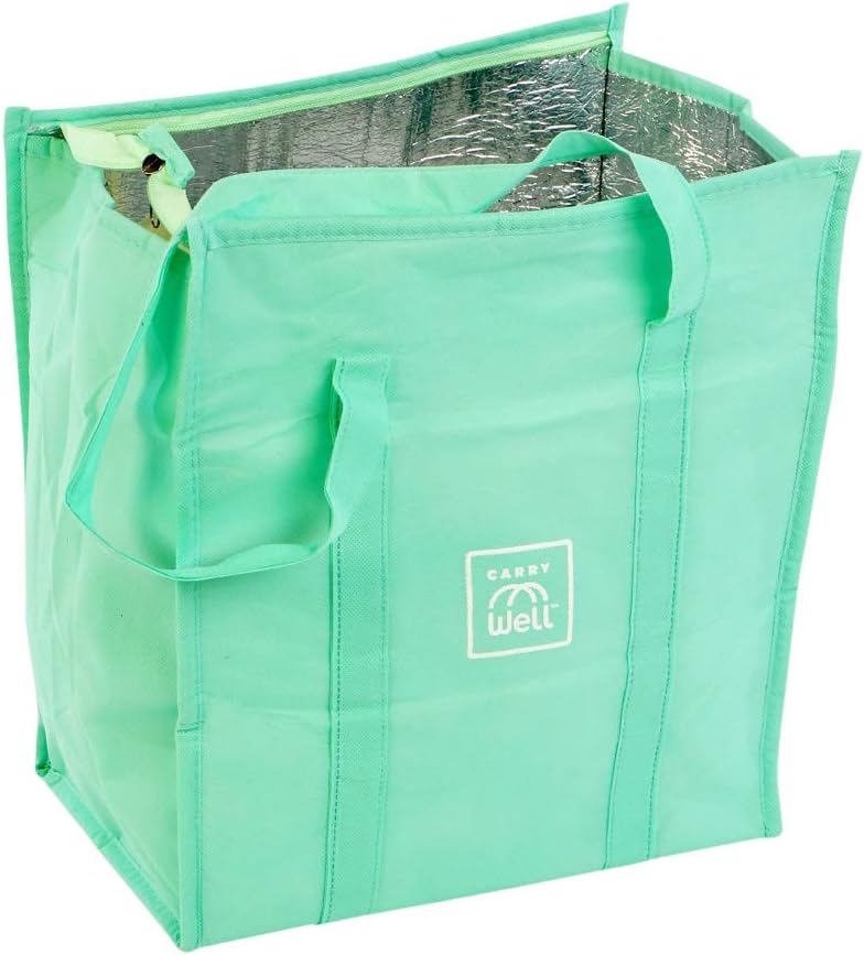 Insulated Freezer Bag- keep your groceries cold with Reinforced Carrying Handles by CarryWell