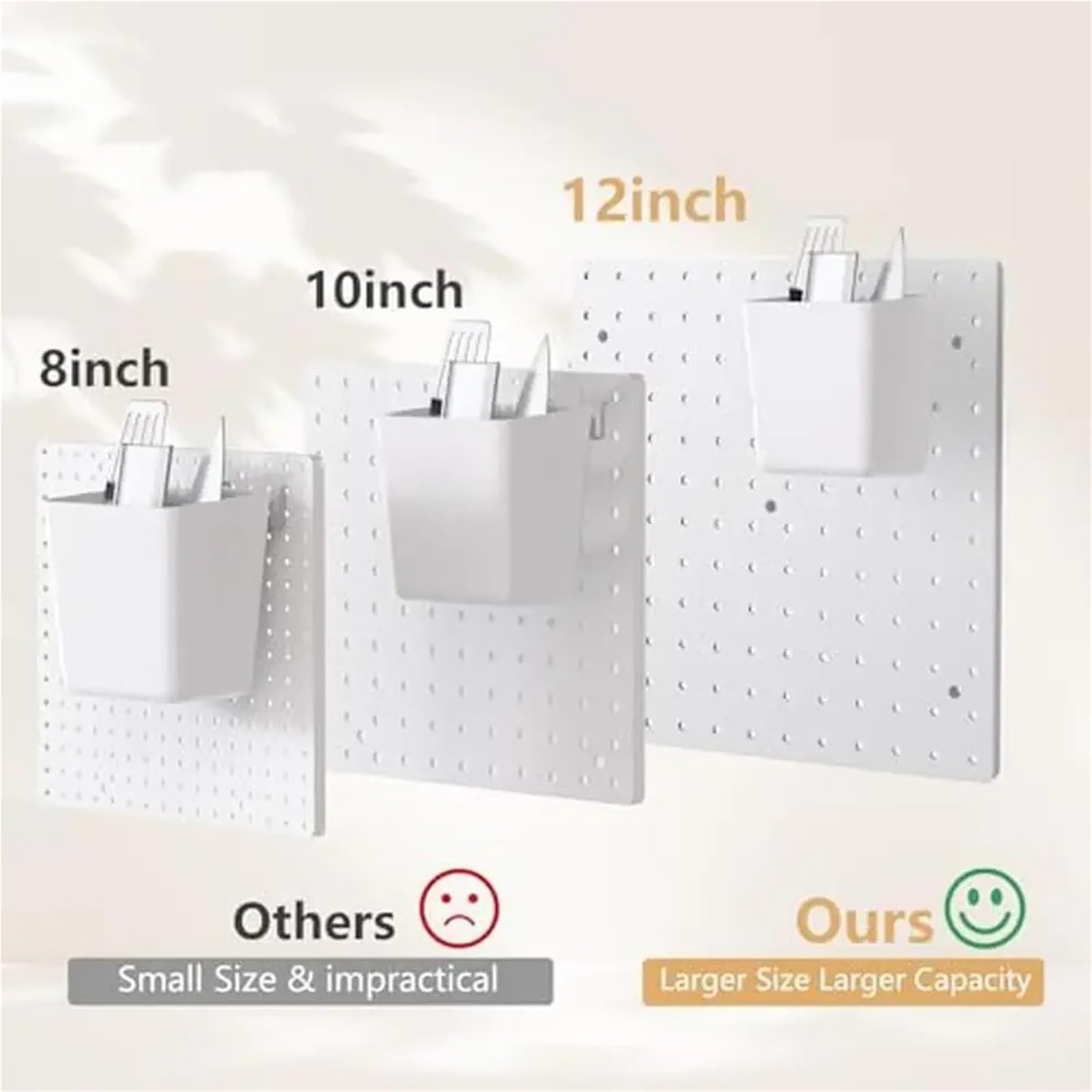 Lochwand-Set, Kunststoff-Lochwand-Organizer mit Haken und Zubehör, platzsparende Lösung for Garage, Werkstatt für Werkbank, Garage
