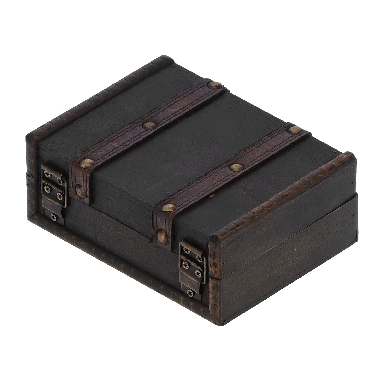 Caja de madera retro Sto Caja de joyería antigua con cerradura en D y llave de escritorio Nizer para joyas, collares, ingles, caja de recuerdo de madera hecha a mano