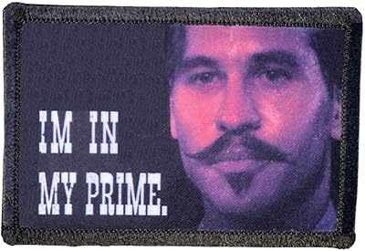 Tombstone Im in My Prime Morale Patch Removable Hook and Loop for Molle Gear, Operator Hat, Rucksack, Pack Bag, Backpack, Made in The USA