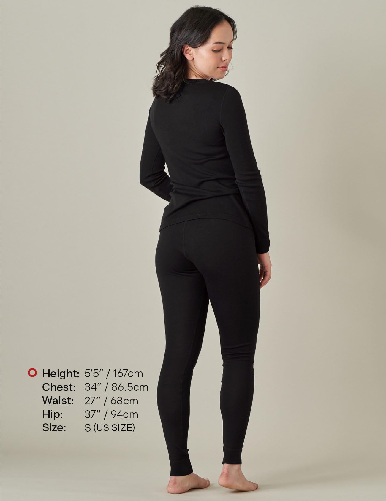 LAPASA Conjunto Térmico Ligero 100% Lana Merino para Mujer Capa Base Transpirable Ropa Interior Larga Ligero & Cálido L58/L91