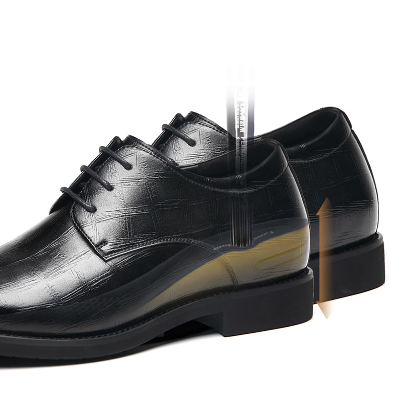 Scarpe Eleganti da Uomo con Rialzo Invisibile con Rialzo 2,36" Antiscivolo per Ufficio, Matrimonio