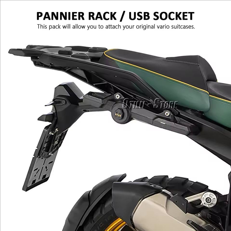 Kompletny bagażnik motocyklowy, gniazdo USB, adapter ładowania do BMW R 1300 GS R1300GS GS 1300 2023-2025 (gniazdo USB X2)