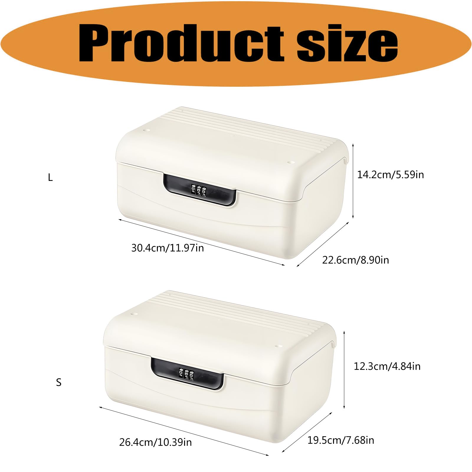 PANGBOER Custodia Coperta con Chiusura a Combinazione per armadietto da scrivania, Camera da Letto, dormitorio, Gioielli Carta, smistamento Monete, Uso Domestico, Scatola Portadocumenti, portarotolo,