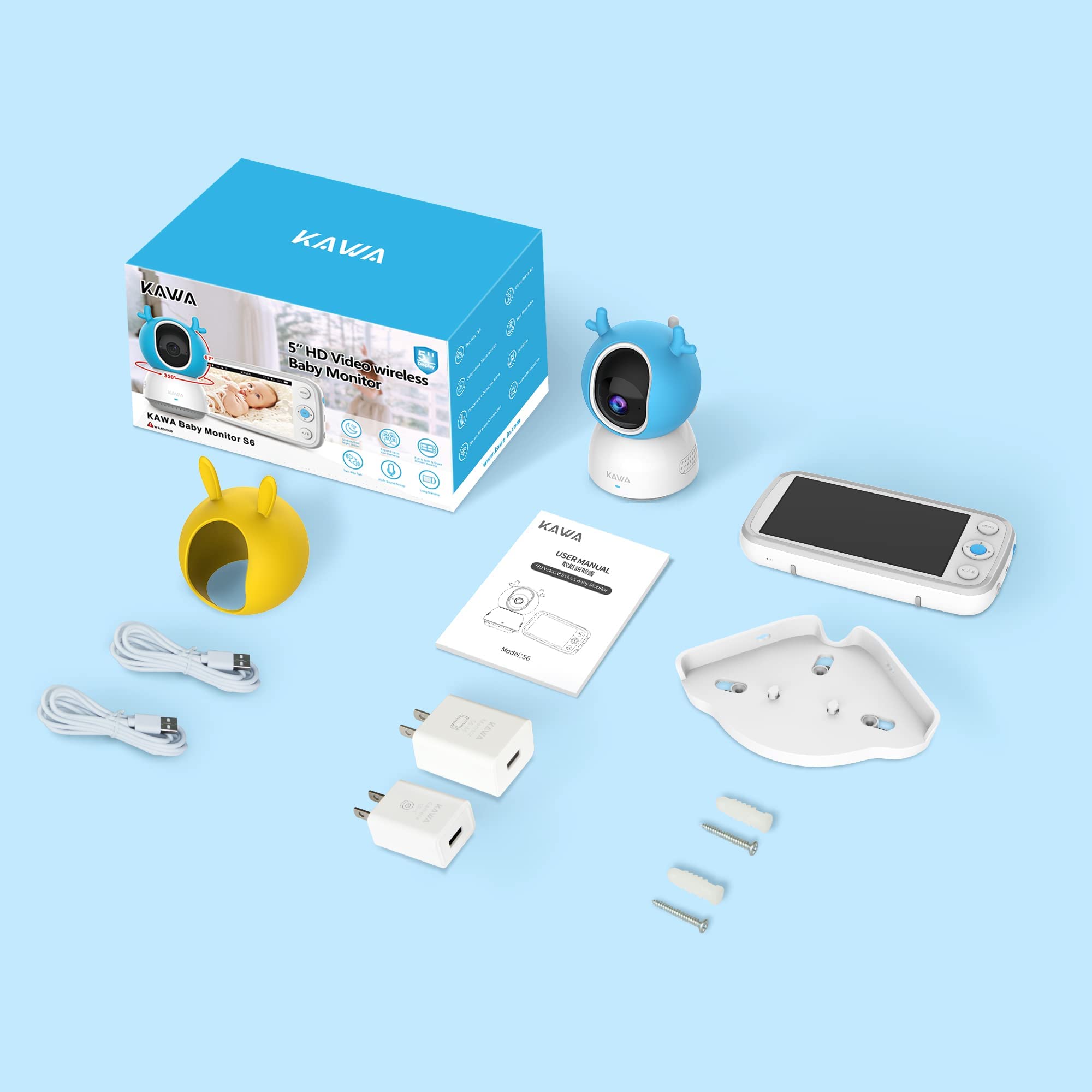 Buy Baby Monitor, KAWA Video Baby Monitor with Camera and Audio, 5