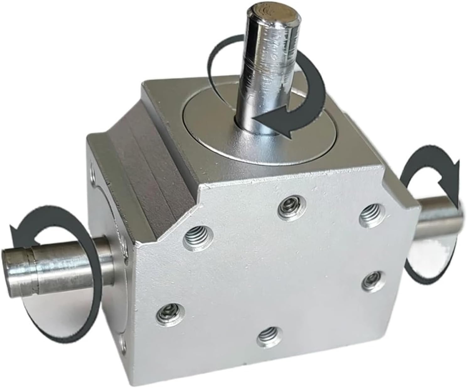 Right Angle Bevel Gearbox, Mechanical DIY Module | For DIY Robotics CNC Mechanical Projects 1:1 Ratio 90 Degree 8mm Shaft 1 Module 20 Teeth Tapered Bevel(3-Shaft (3 Short))