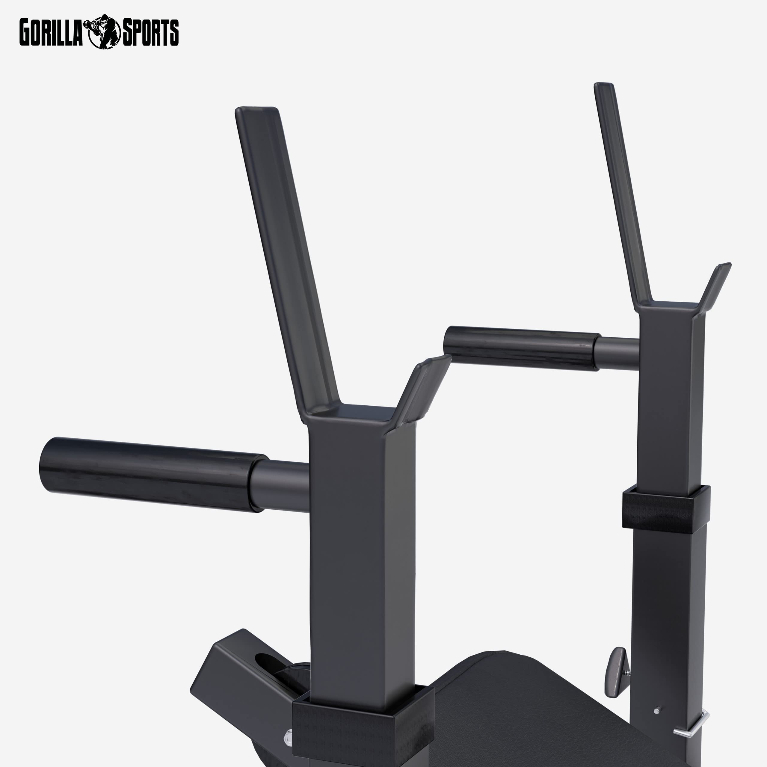 GORILLA SPORTS® Banco de Pesas con Pesas | Barra de Pesas de 170 cm, Juego de Pesas de 40/70/100 kg, Curler de Piernas, Mariposa, Estación de Inmersión
