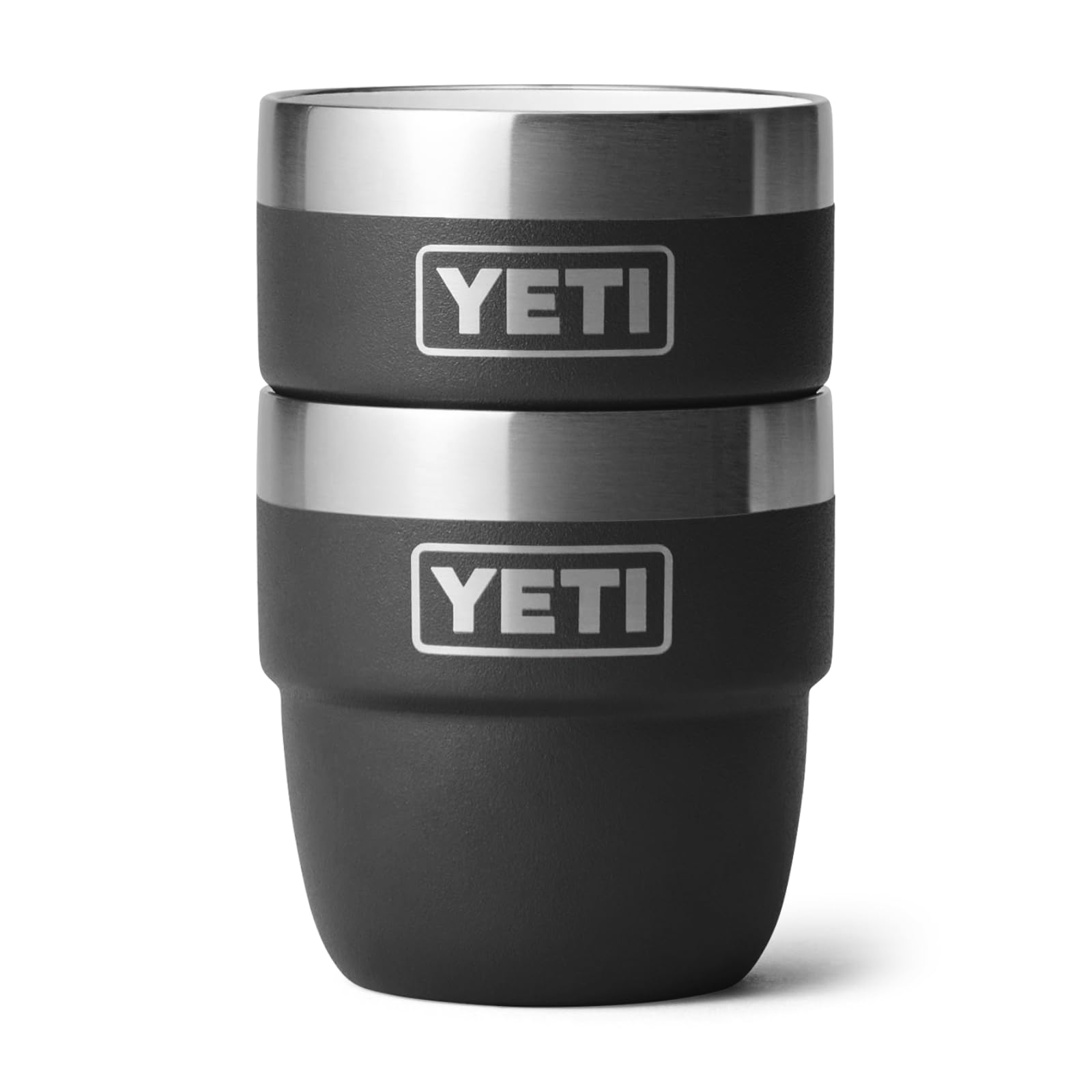 YETI Rambler Espresso Cup, Vacuum Insulated Stainless Steel Stackable Cup, Black, 2 Pack 4 oz (118 ml)