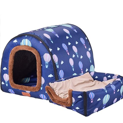 2 en 1 Cómodo Casa y Sofá para Mascotas, Interiores y Exteriores Portátil Plegable Cama para Gatos y Perros