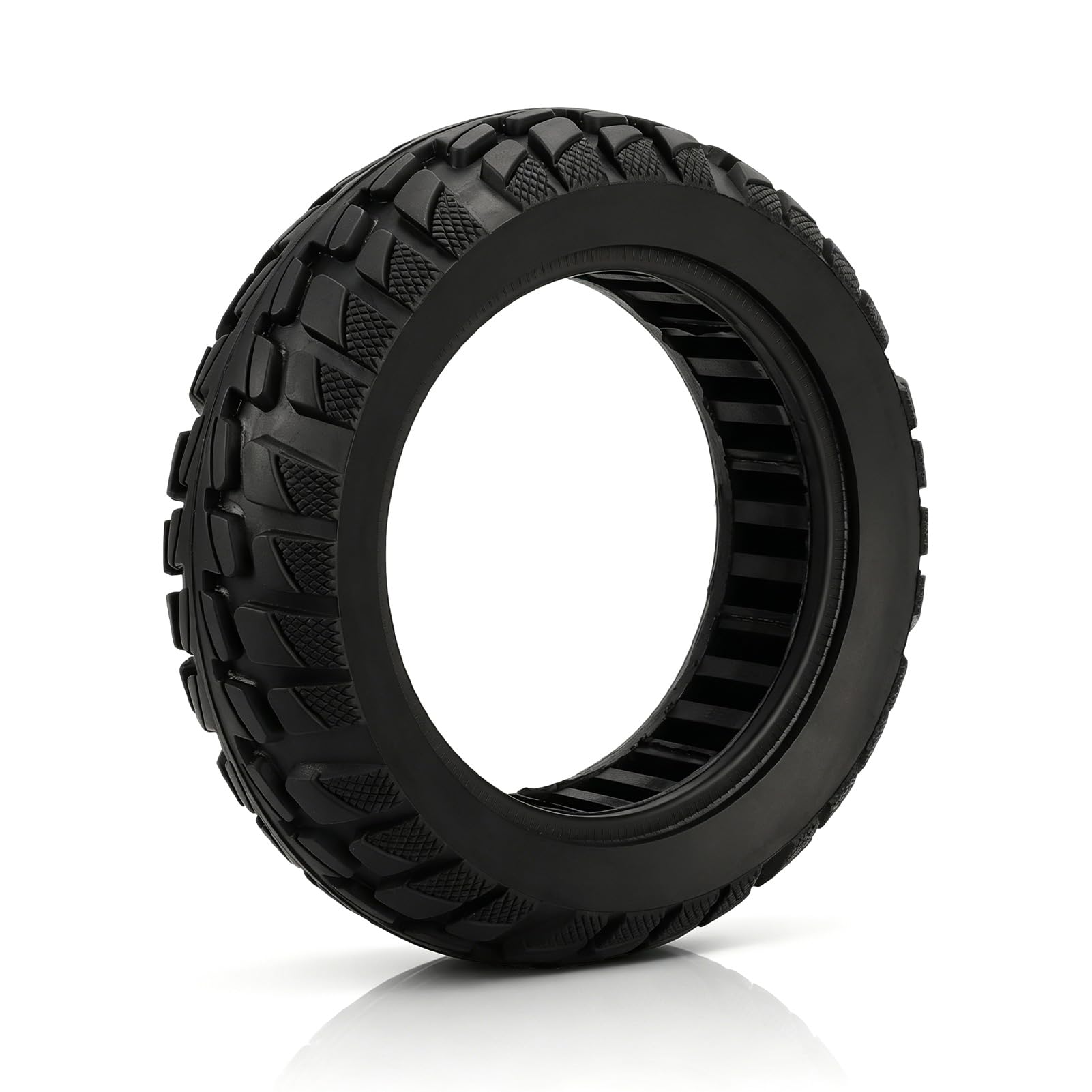 Off Road Solid Tire, Electric Scooter with 10x2.7 6.5 Outer Tire 10in Thickened Rubber Solid Wheel Replacement Explosion Proof Rubber Tyre Non-Slip Off-Road Tyre Puncture Proof for Scooter
