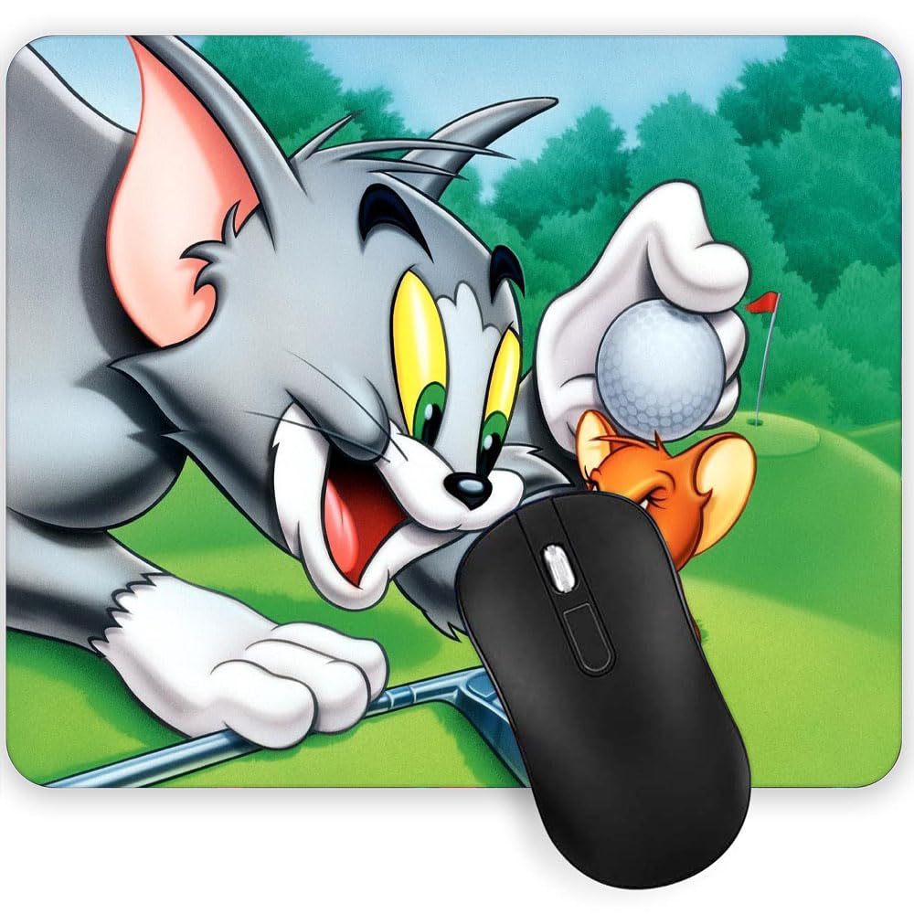 Gadgets WRAP Mouse Pad Mouse Mat with Anti-Slip Base with Spill-Resistant for Laptop, MacBook Pro, Gaming Computer - Tom and Jerry-image-24