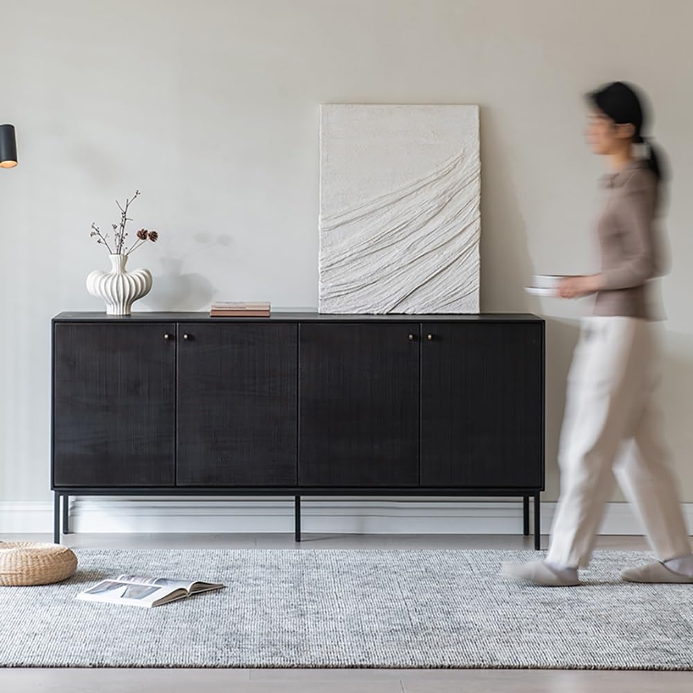 Sideboard Cabinet ​​180cm Living Room Foyer Console, Household Solid Wood Storage Cabinet, Suitable for Kitchens, Dining Rooms, Hotels​ Sideboard Cabinet With Storage