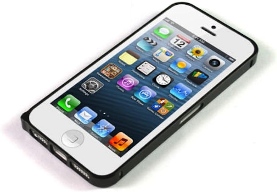 Luxury Ultra Thin Slim Aluminum Metal Bumper Frame Case for Apple iPhone 5 5S (Black)