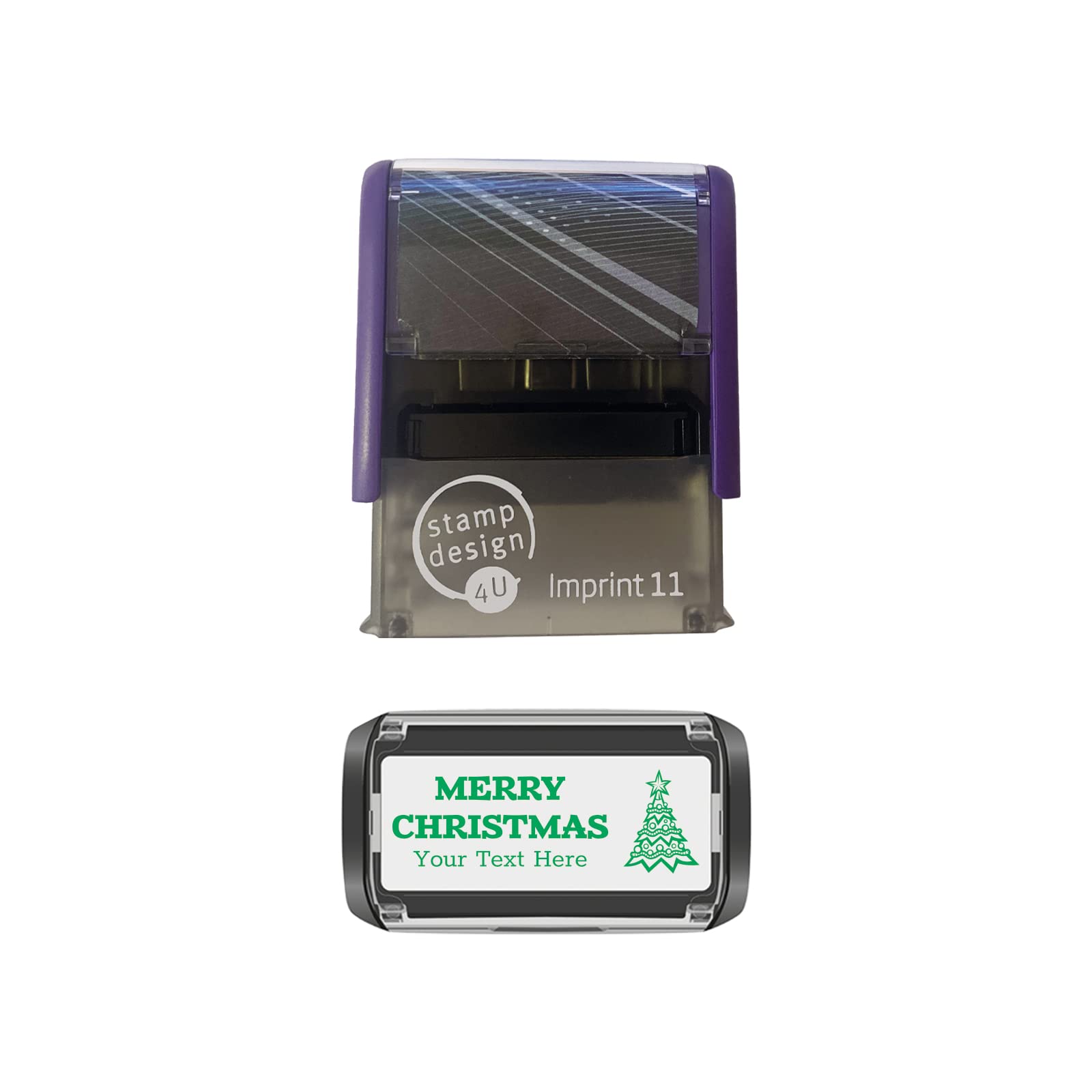 SD4U 9011 Personalised Text Stamp โ 38 x 14mm โ Green Ink