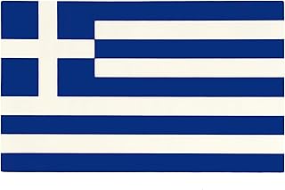 Spy Spot Flag of Greece Set of 4 Vinyl Sticker Decal 4" x 2.5"