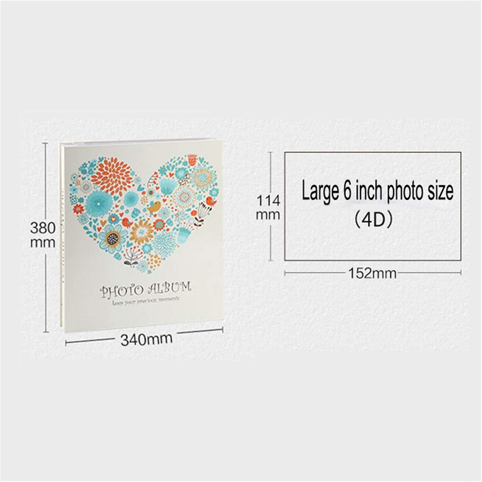 album fotograficzny 500 Duża pojemność Albumy zdjęć 6-calowy album fotograficzny Album rodzinny Album fotograficzny fotoalbum(B)