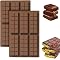Molde De Silicona Para Chocolate Profundo - 28x18 Cm, Incluye 100 Bolsas Autoadhesivas Y Raspador - Aptos Microondas Y Congelador