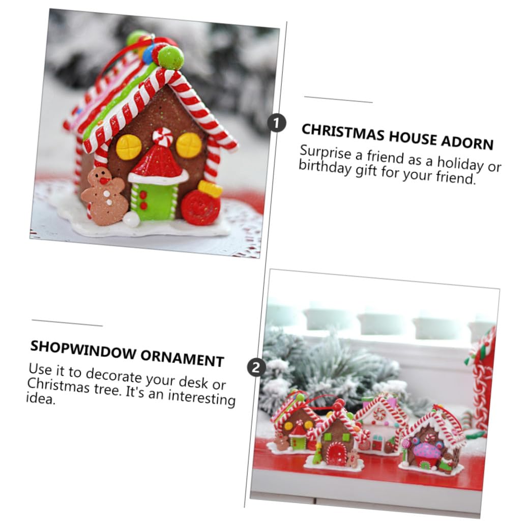 4 Piezas Decoraciones De Candy House Decoración del Hogar Casa del Pueblo De Navidad Decoración Navideña Decoraciones Navideñas Adornos