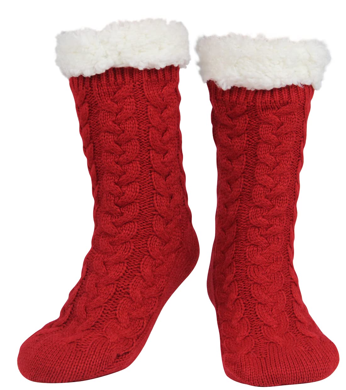 Slipper Socks for Women with Gripper Thick Fuzzy Christmas Gift
