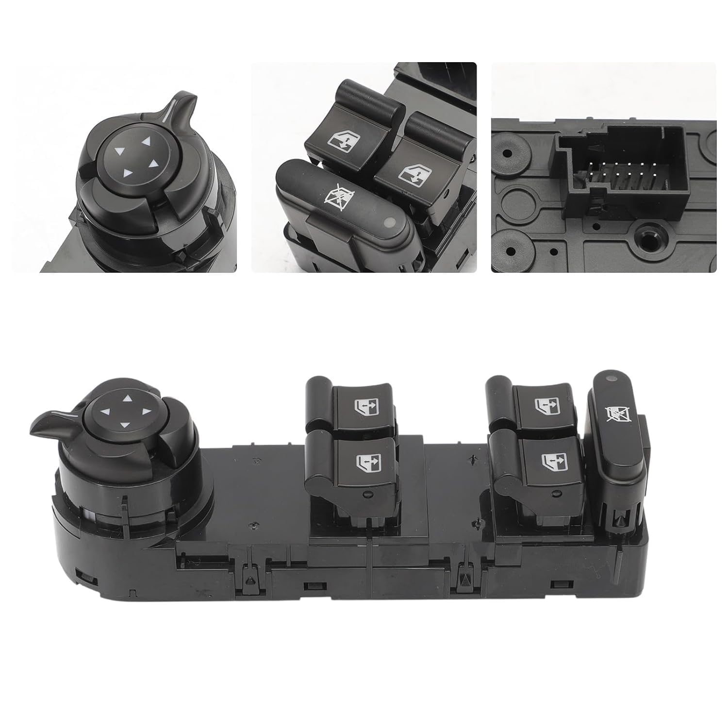 Interruttori Finestra per auto Pulsantiera 156106393 Compatibile per Alfa Romeo Giulietta 2010-2020 lato conducente Ascensore per vetri per finestrini Plastica Nero (156106393)